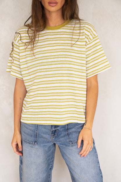 Mustard Vintage Striped Tee