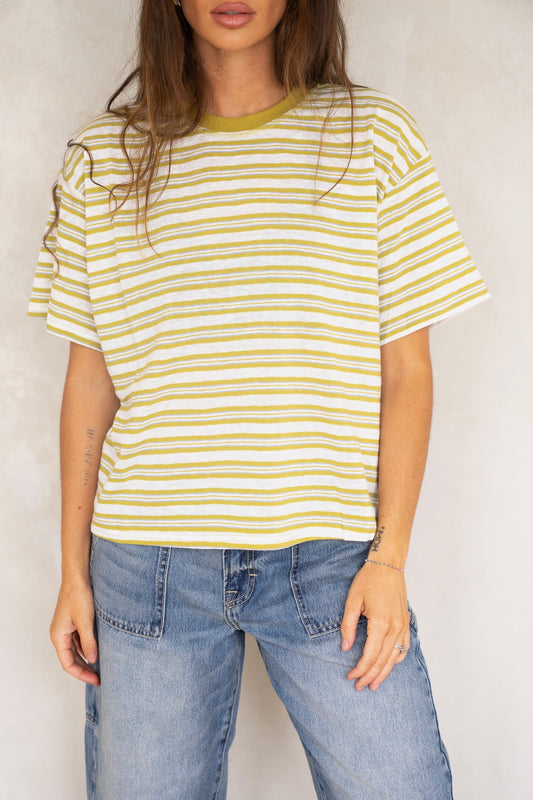 Mustard Vintage Striped Tee