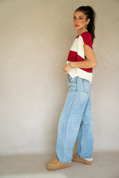 Color-block Patch Sweater