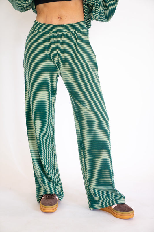 Green Striped Pants