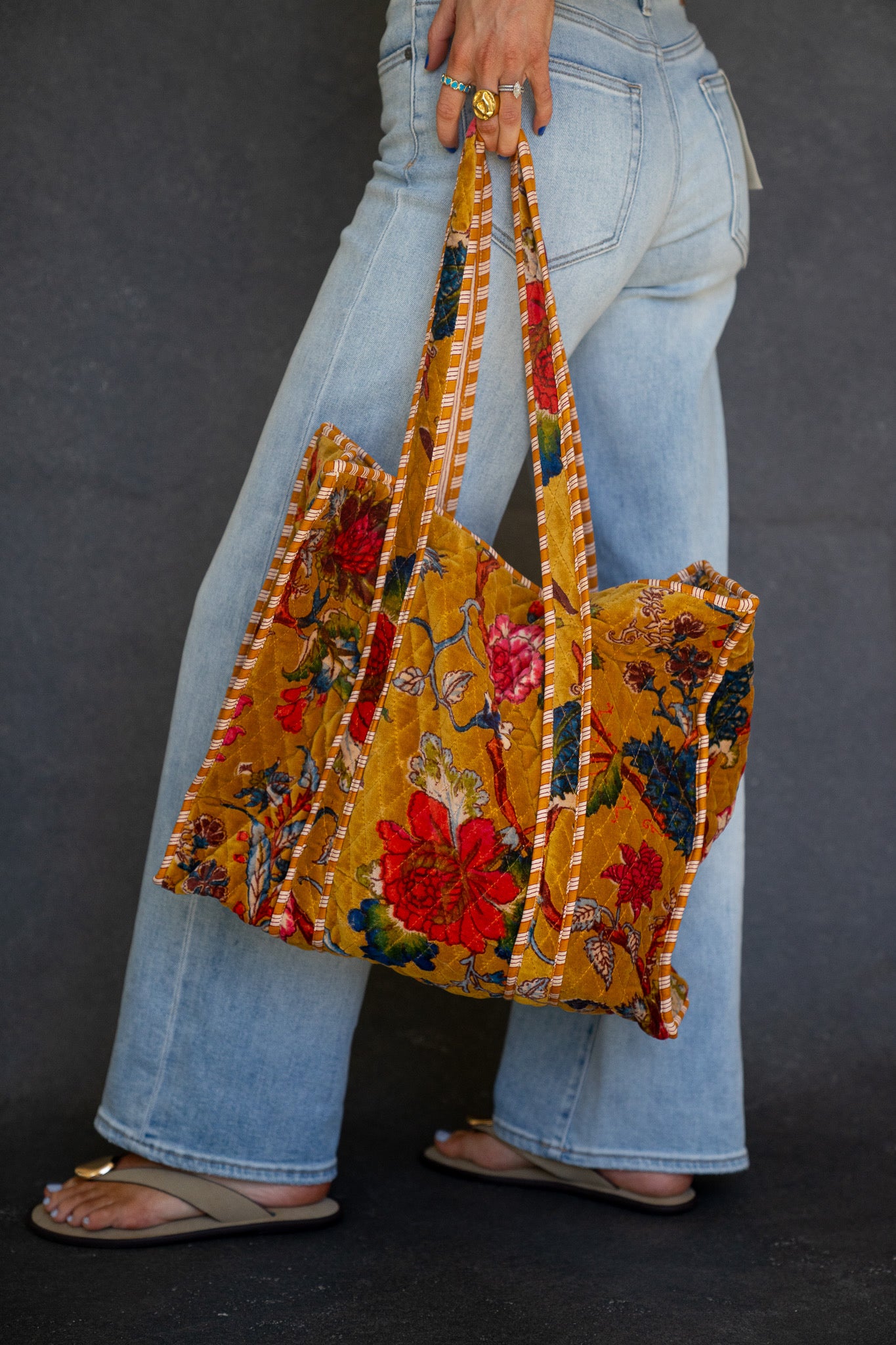 Floral Quilted Tote