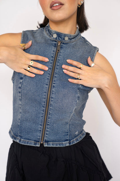 Rebel Edge Denim Vest