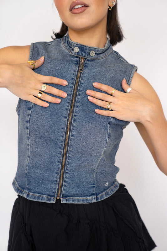 Rebel Edge Denim Vest