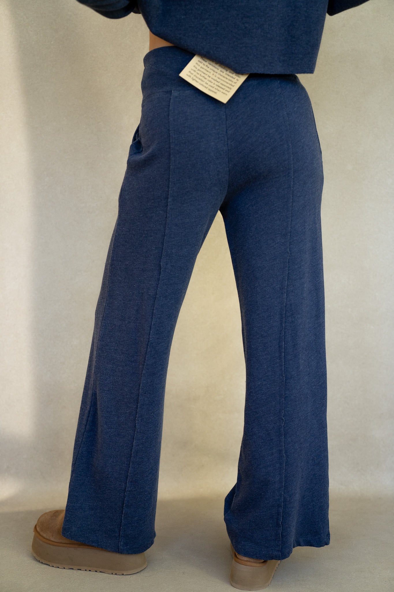 Terry Ribbed Raw Hem Pants (Multiple Colors)