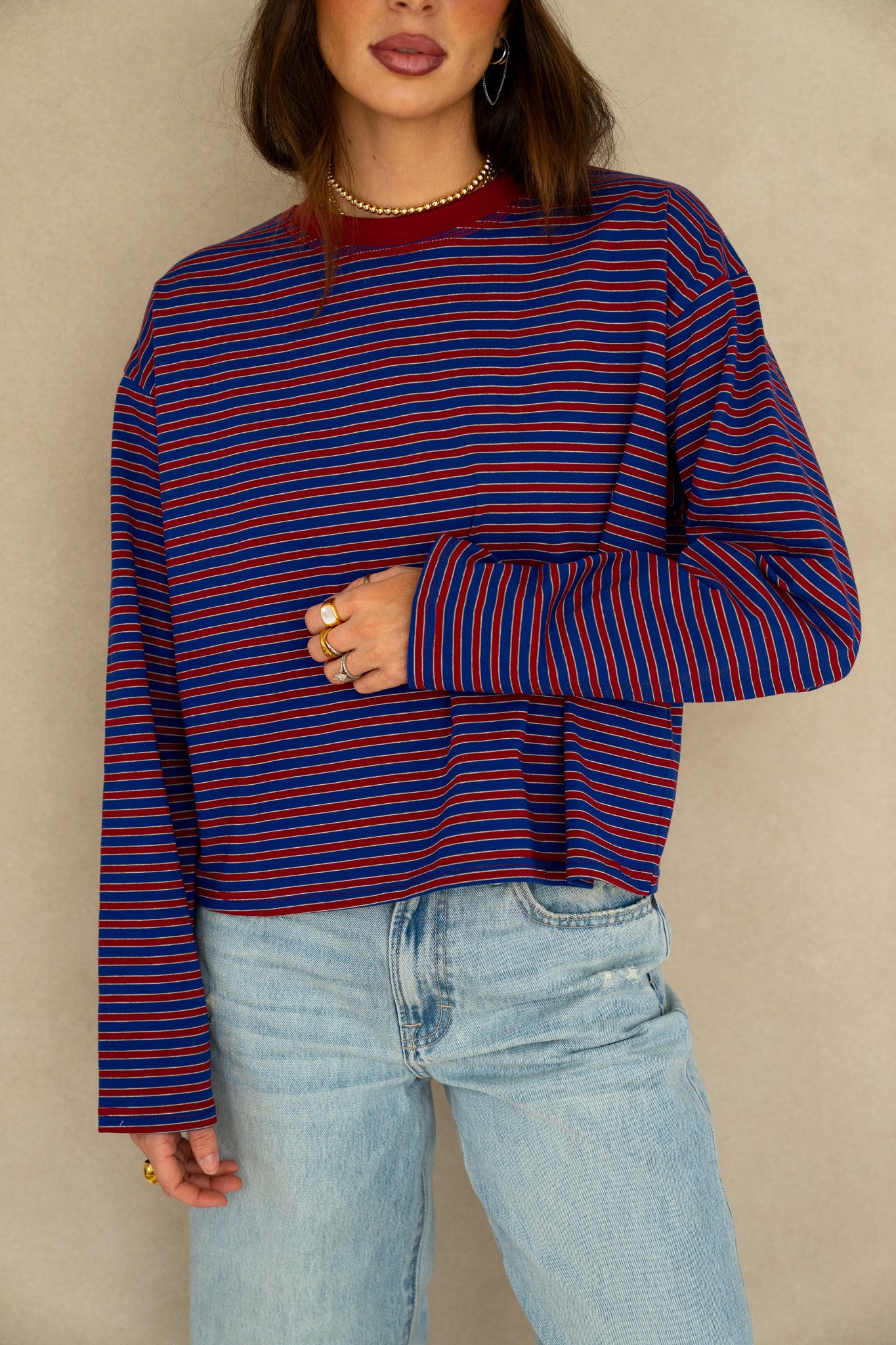 Striped Long Sleeve Vintage Tee