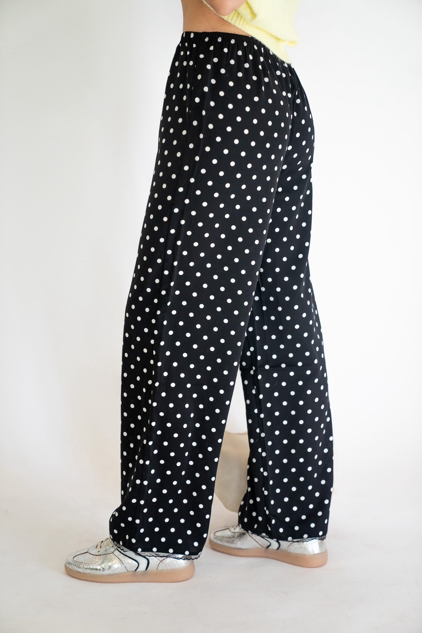 Polka Dot Satin Pants