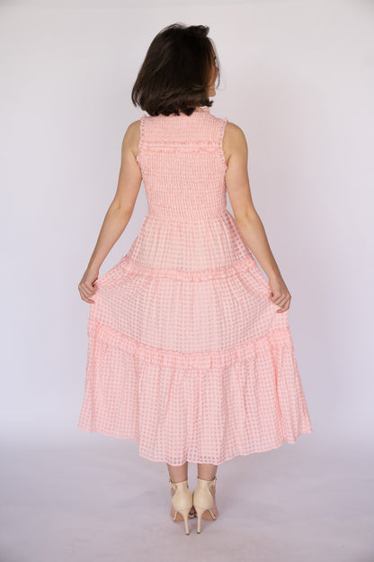Rosewater Ruffle Smock Dress