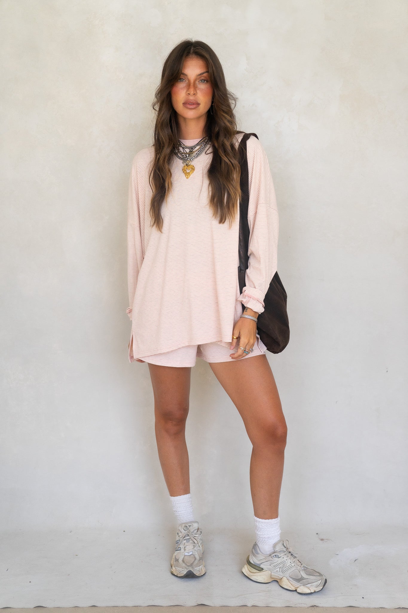 Alex Striped Shorts - Pink