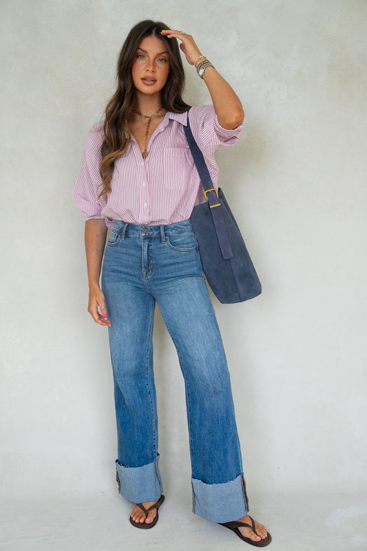 Clean Cuff Dark Wash Denim