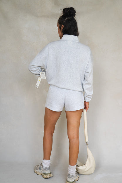 Spring Grey Cloud Fleece Quarter Zip