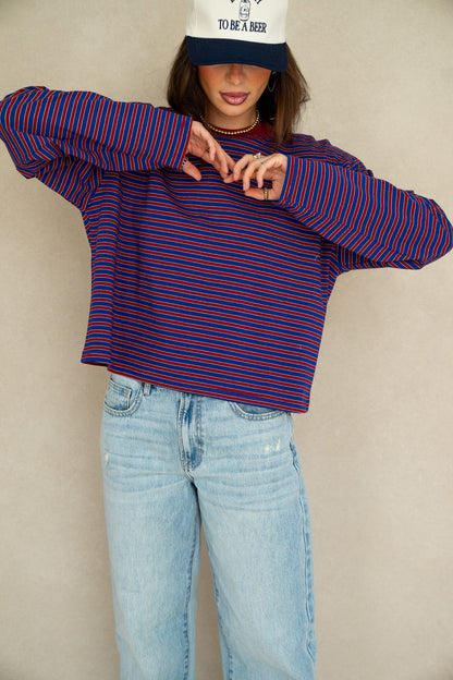 Striped Long Sleeve Vintage Tee