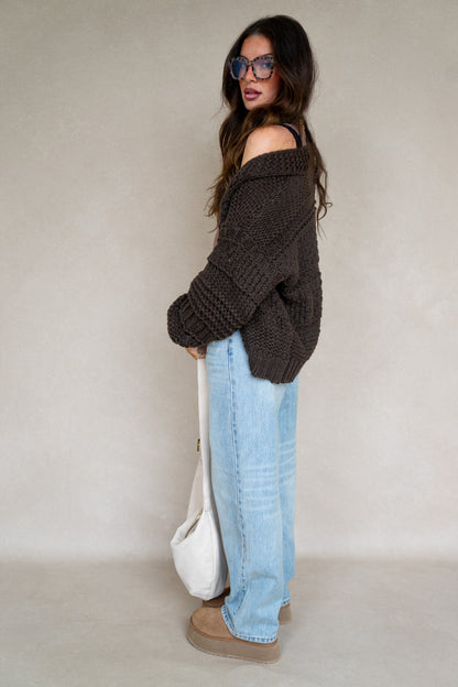 Chunky Knit Cardi (Multiple Colors)