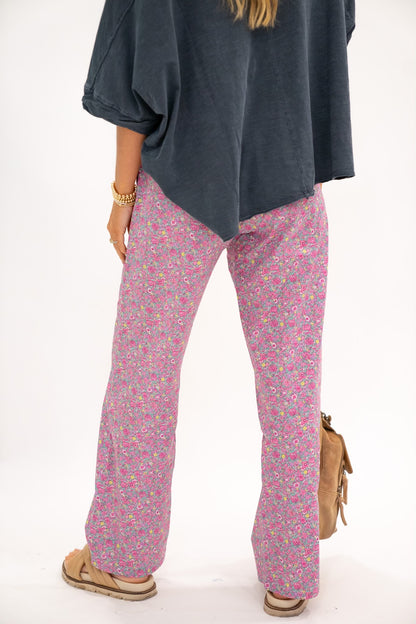 Pink Floral Pants