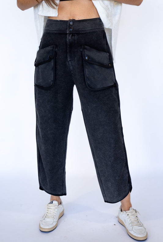Washed Tapered Pants