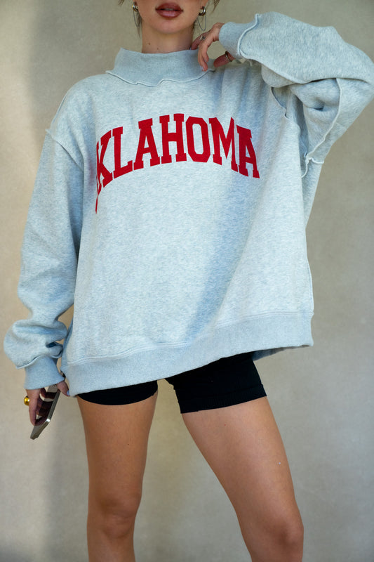 Oklahoma/OK Reversible Mock Neck