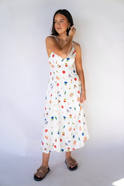 Summer Picnic Midi Dress