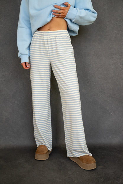 Heidi Relaxed Fit Pants - Light Blue