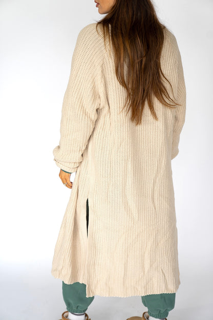 Beige Knit Cardigan