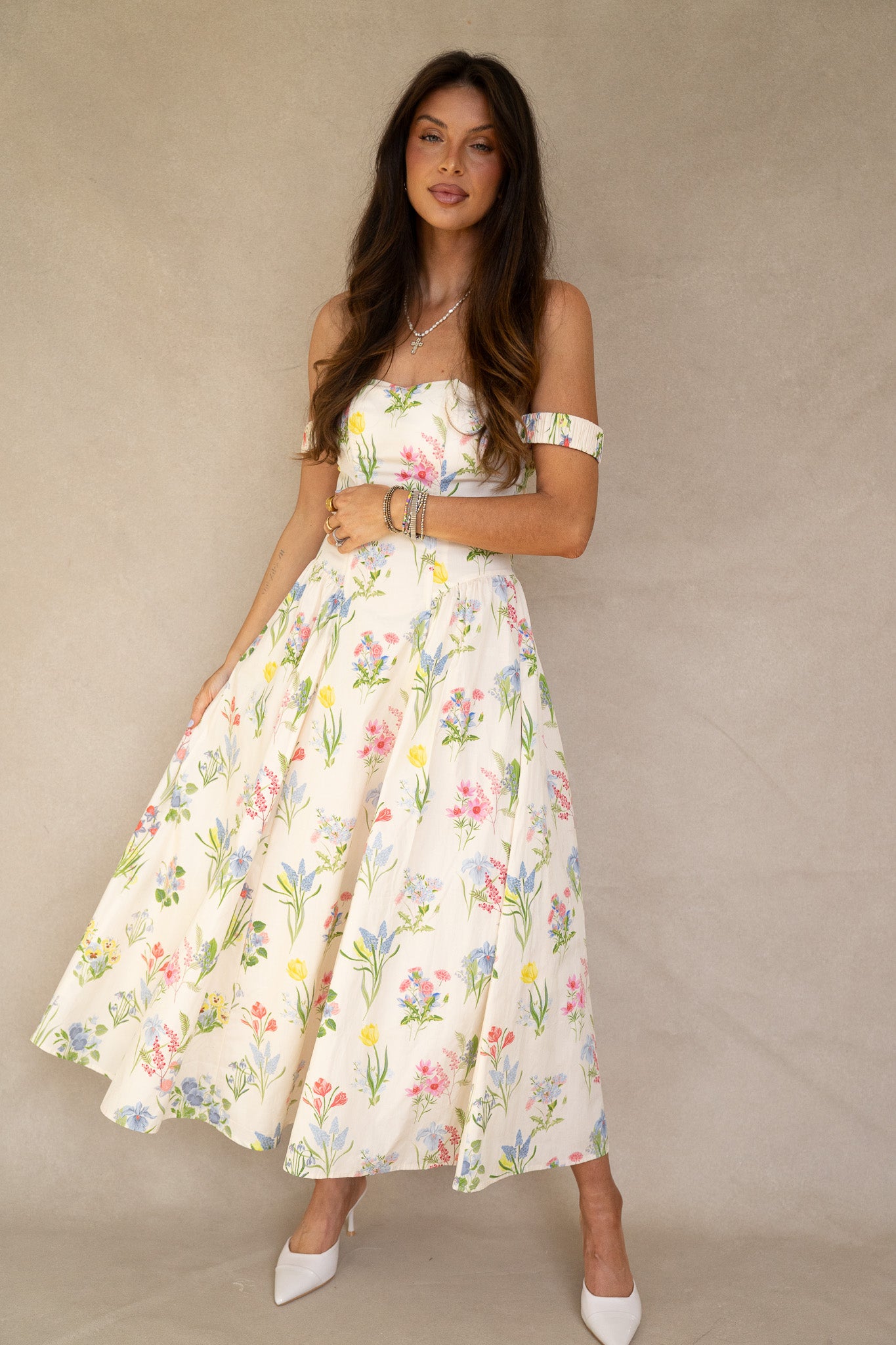 Camilla Corset Floral Midi