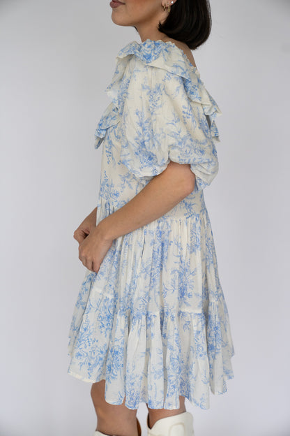 Bluebell Toile Ruffle Mini