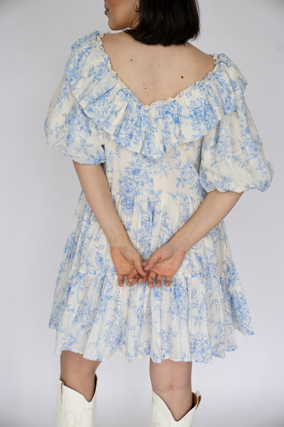 Bluebell Toile Ruffle Mini