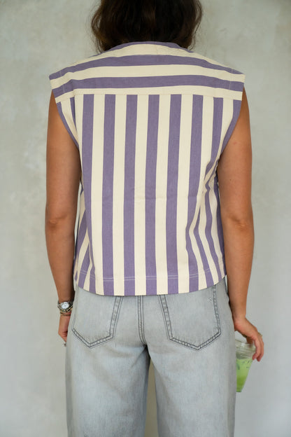 FRNCH Striped Vest