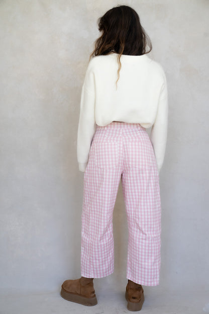 Pink Gingham Barrels