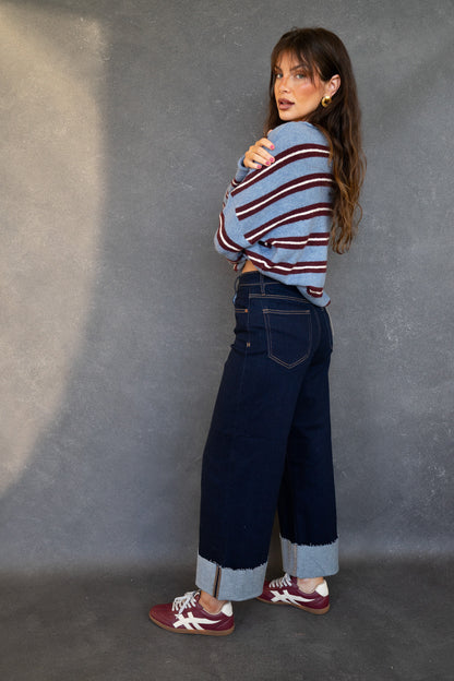 Rise Cuff Jeans
