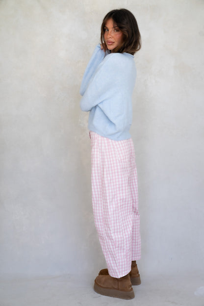 Pink Gingham Barrels