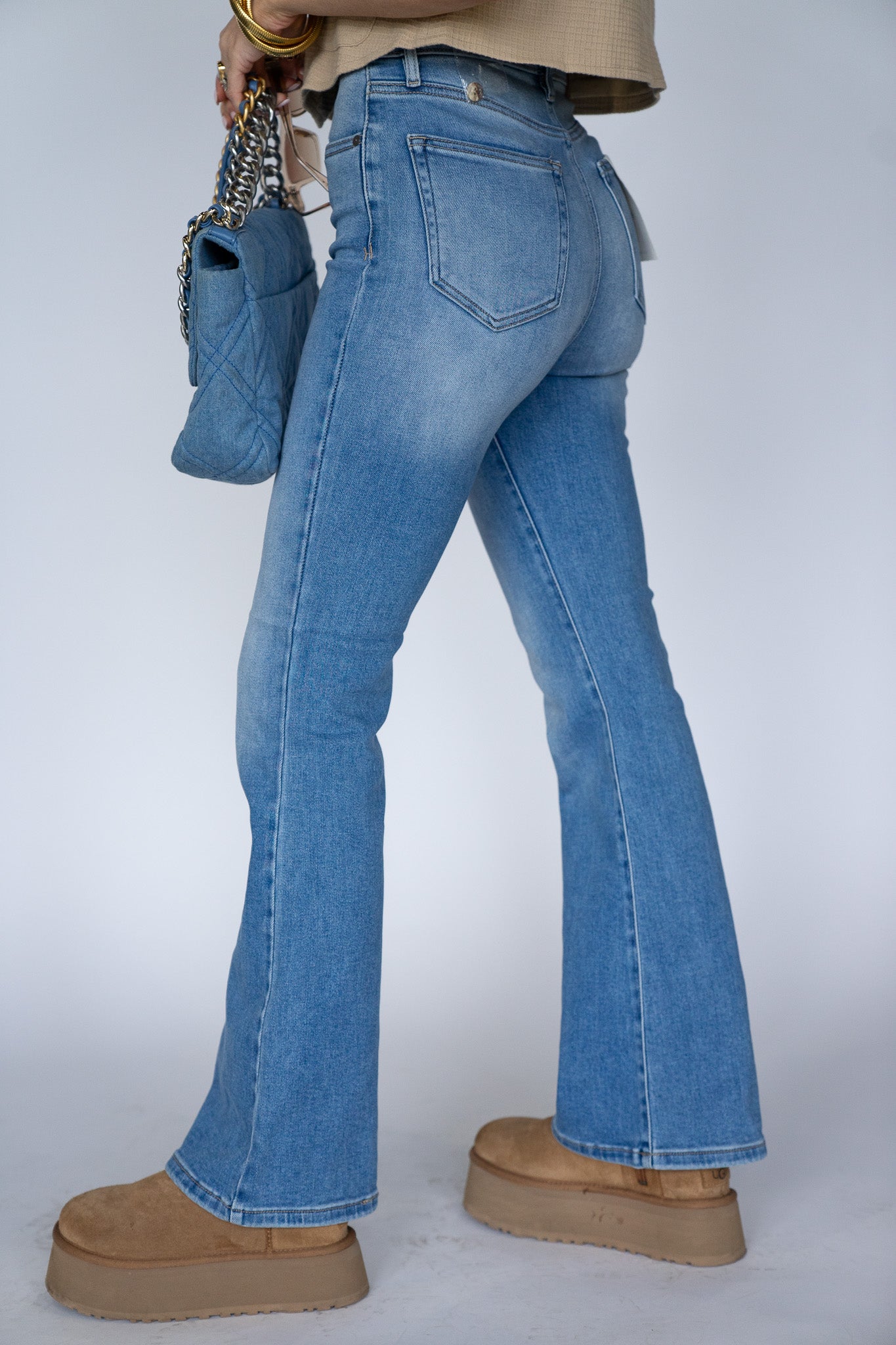 Happi High Rise Flare Jeans (Multiple Colors)