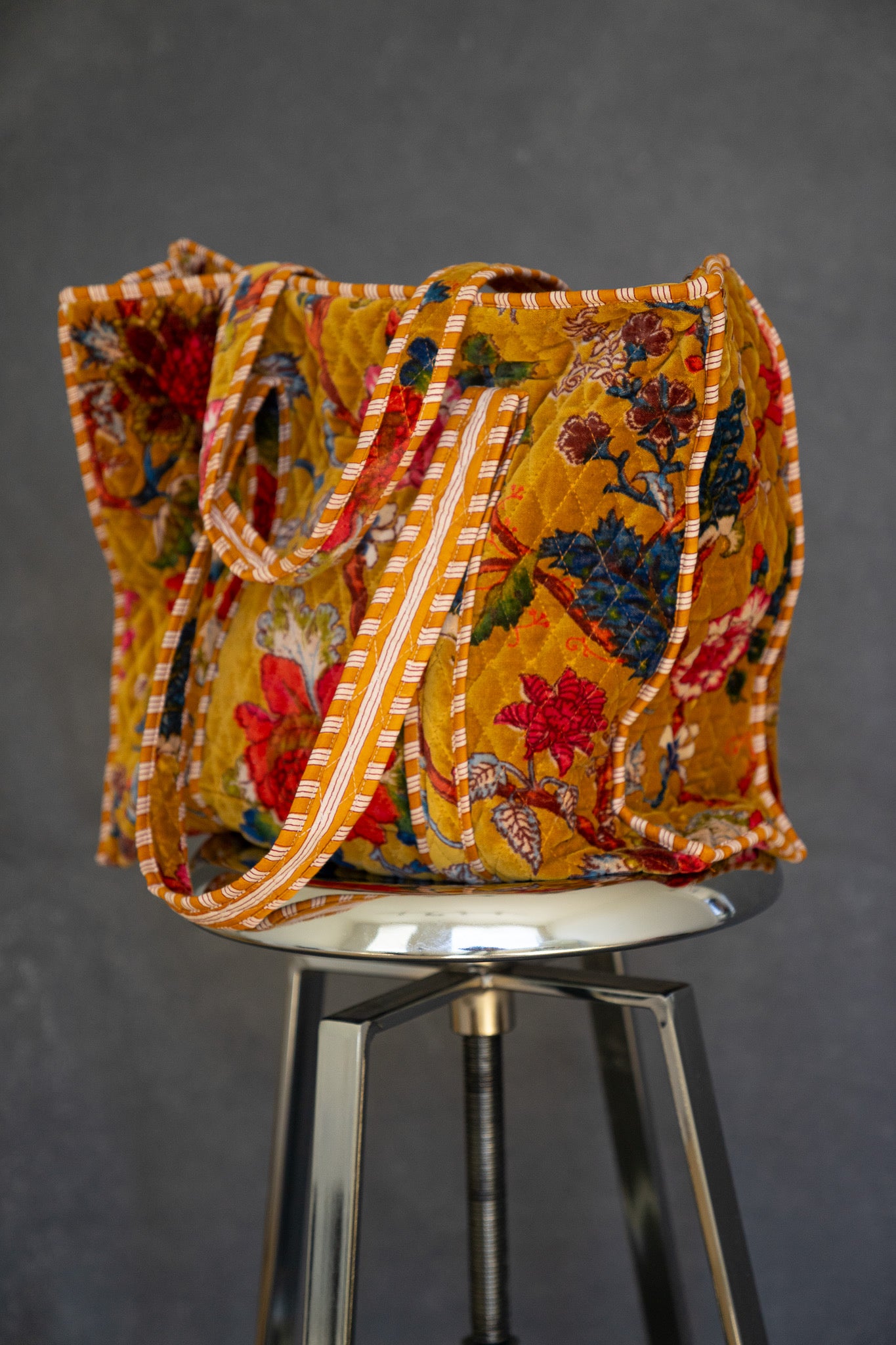 Floral Quilted Tote