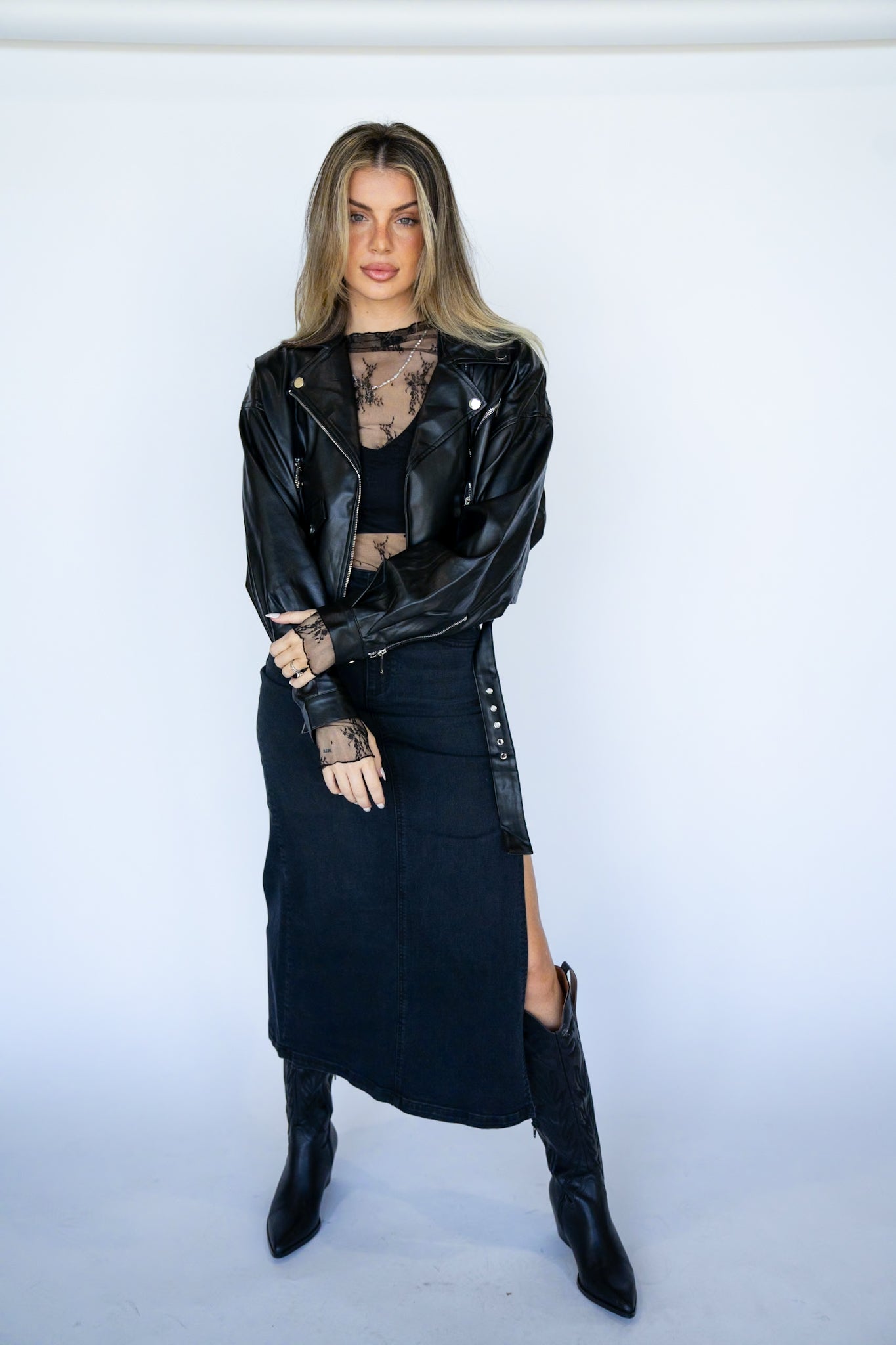 Peyton Side Slit Midi Skirt (Multiple Colors)