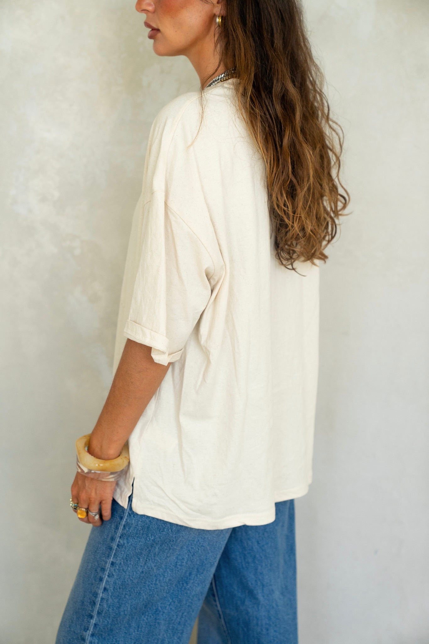 Oversized Cream T-Shirt
