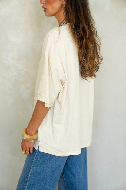 Oversized Cream T-Shirt