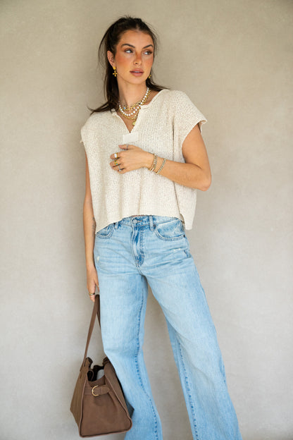 Patch Sleeveless Sweater