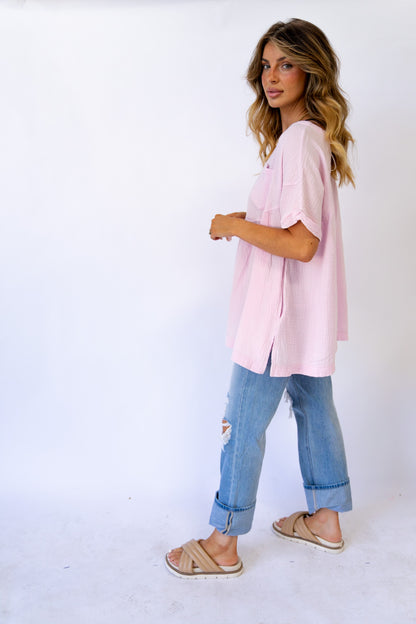 Babydoll Gauze Top (Multiple Colors)