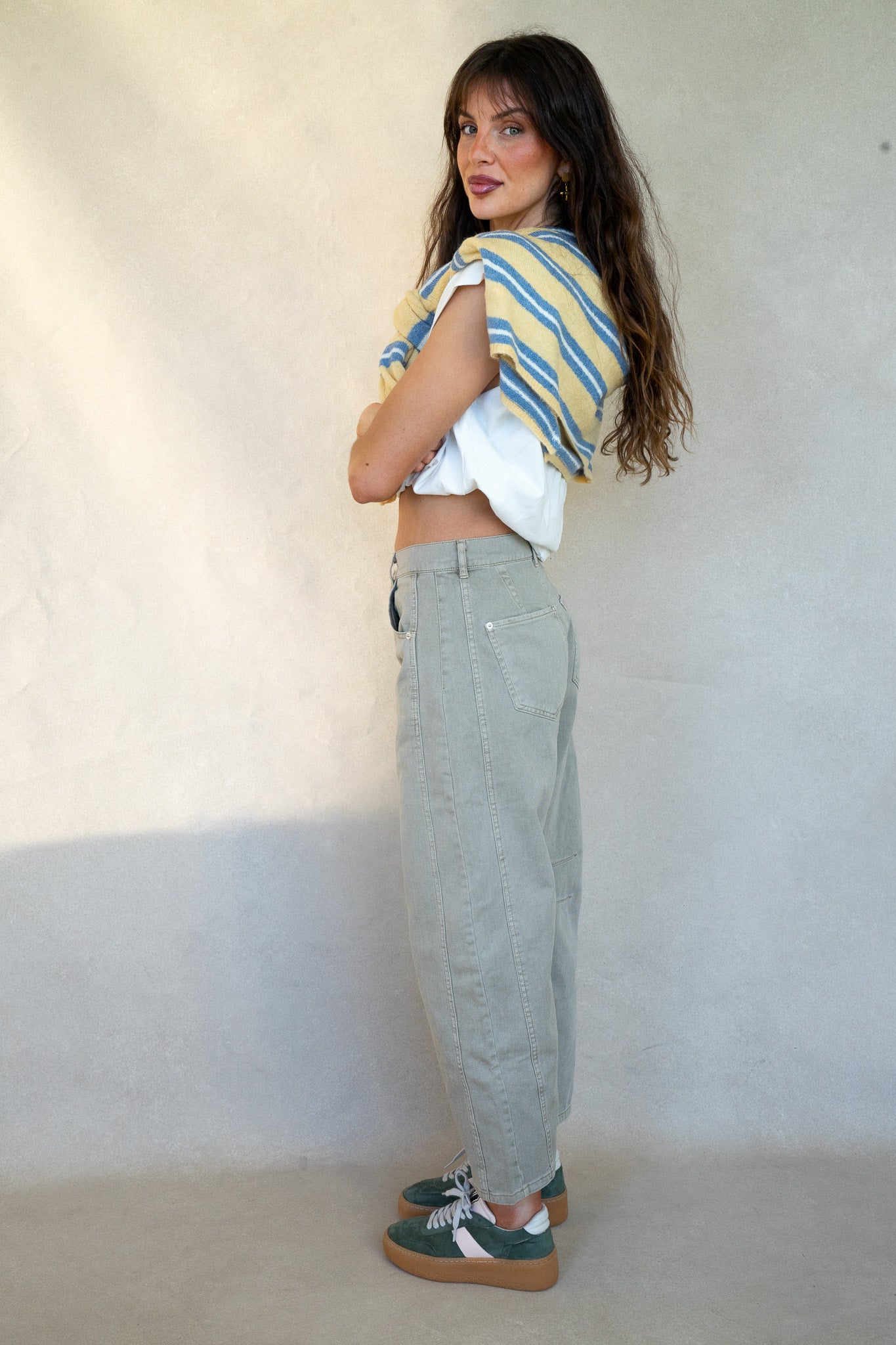 Stone High Waist Barrels