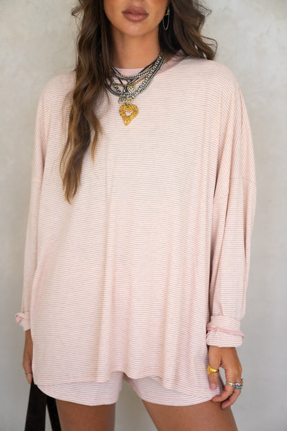 Alex Striped Top - Pink