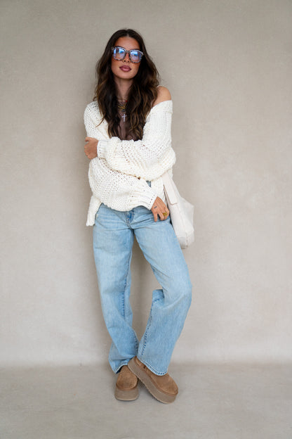 Chunky Knit Cardi (Multiple Colors)