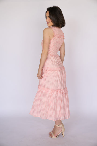 Rosewater Ruffle Smock Dress
