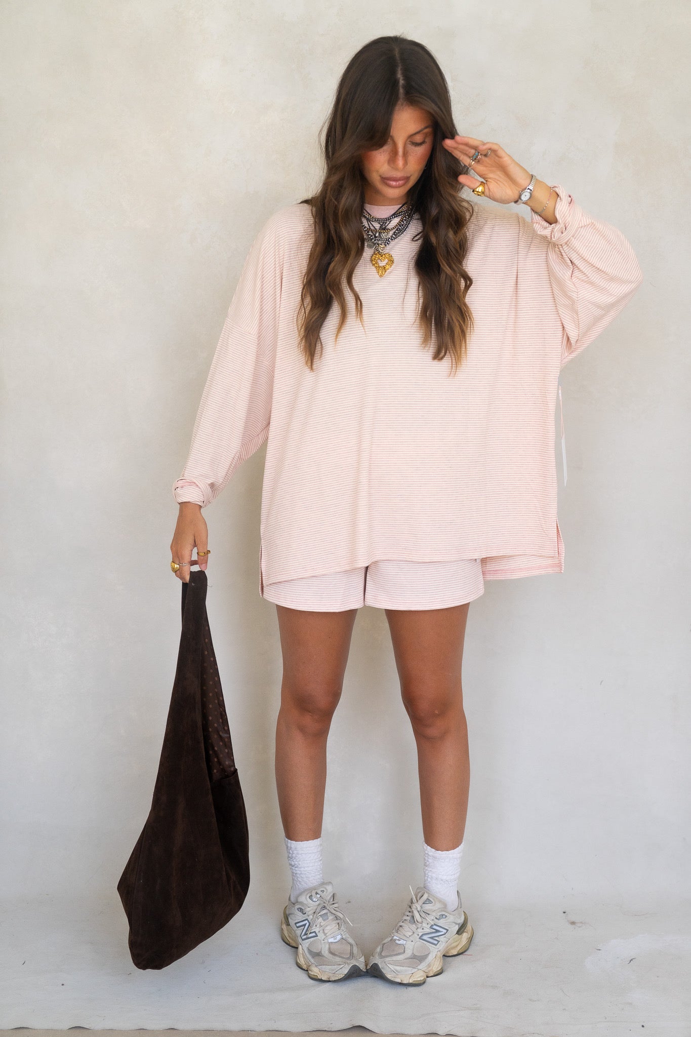 Alex Striped Shorts - Pink