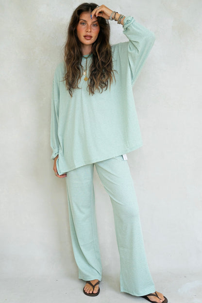 Alex Striped Pants - Mint
