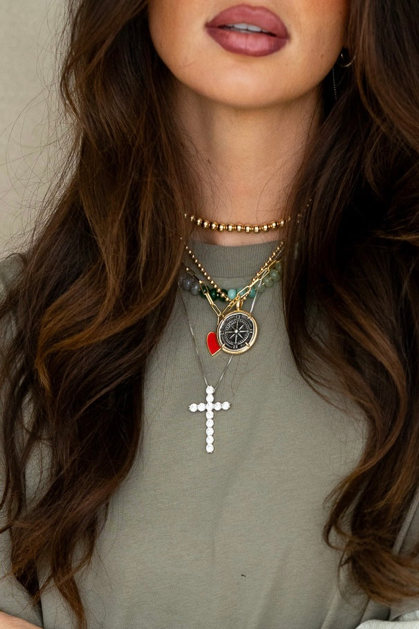 Compass Coin Necklace