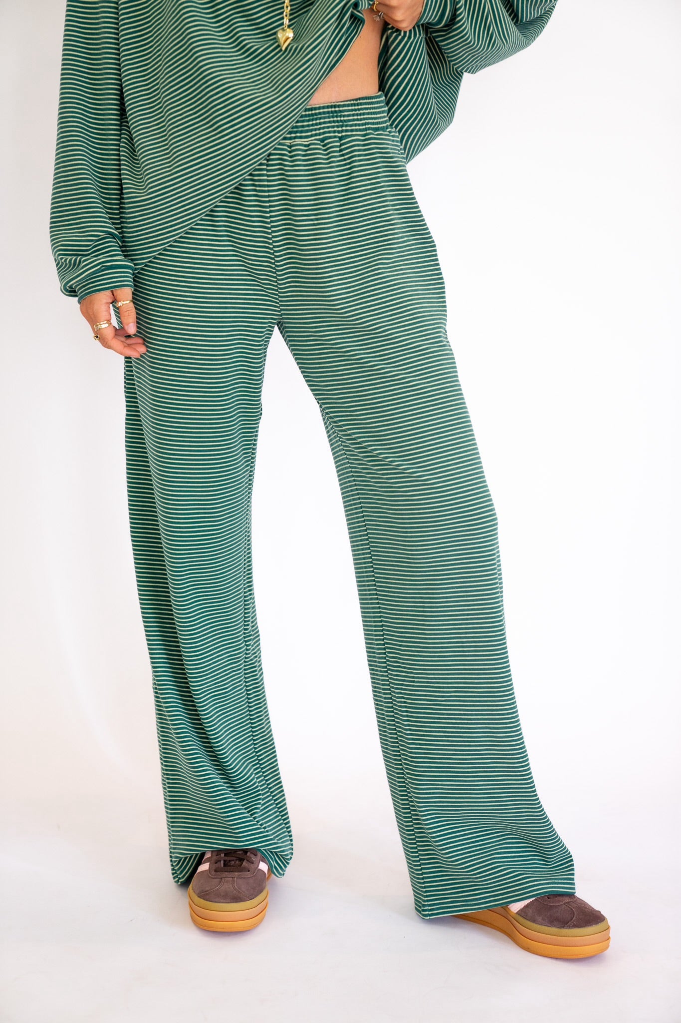 Green Striped Pants