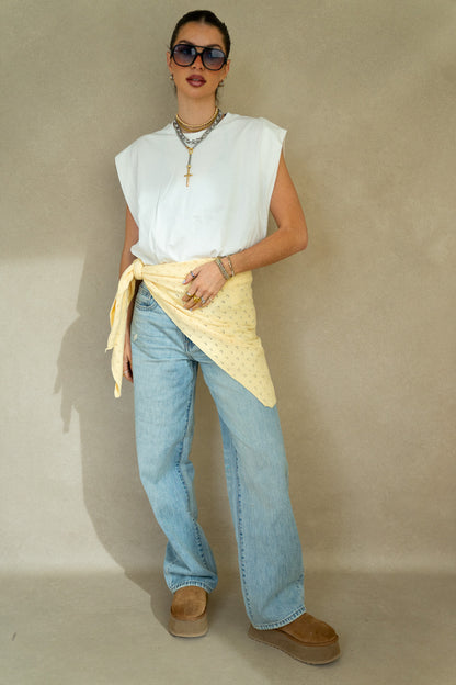 Pointelle Knitdown Scarf