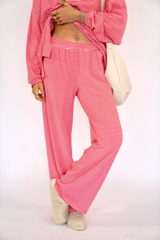 Pink/Red Striped Pants