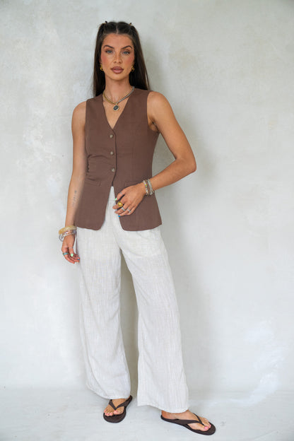 Chic Brown Vest
