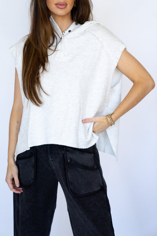 The Oversized Sleeveless Hoodie