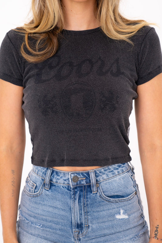 Washed Black Coors Baby Tee