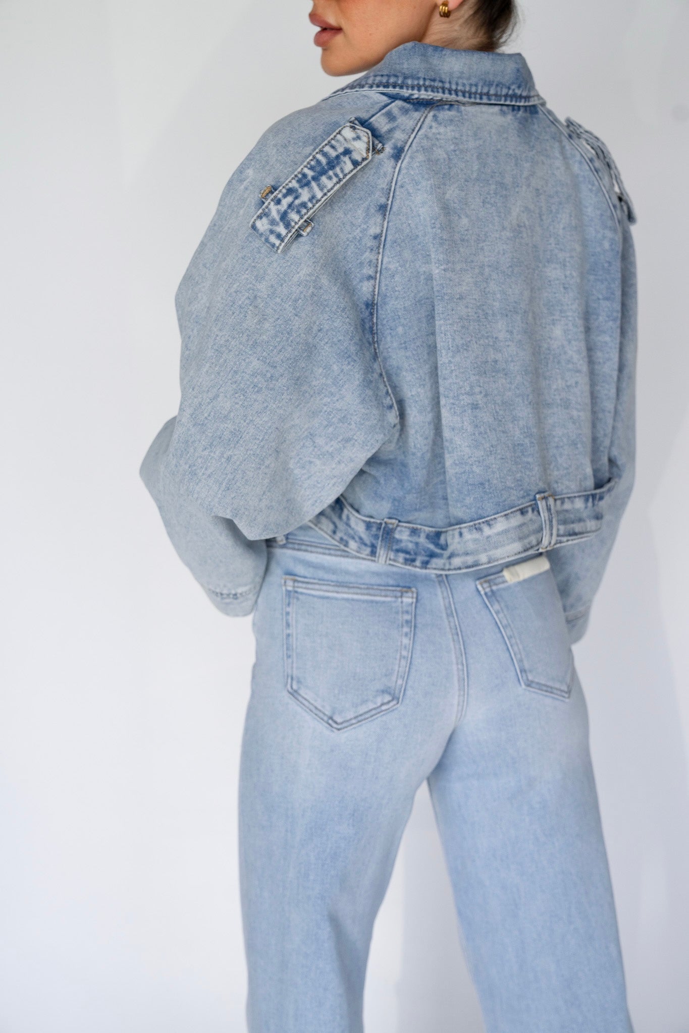 Light Wash Denim Motto Jacket